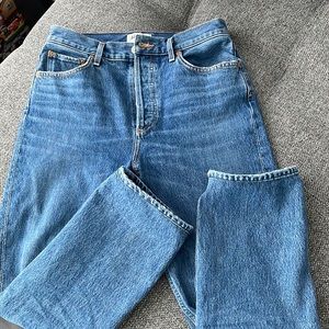 Agolde straight leg jeans size 26 length altered to 34 inch